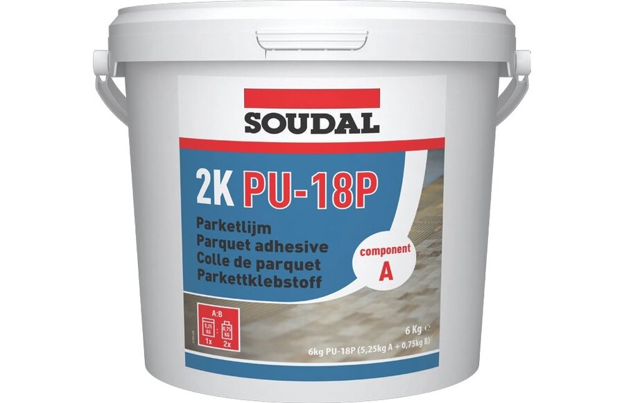 Двукомпонентно паркетно лепило PU-18P Soudal 10кг