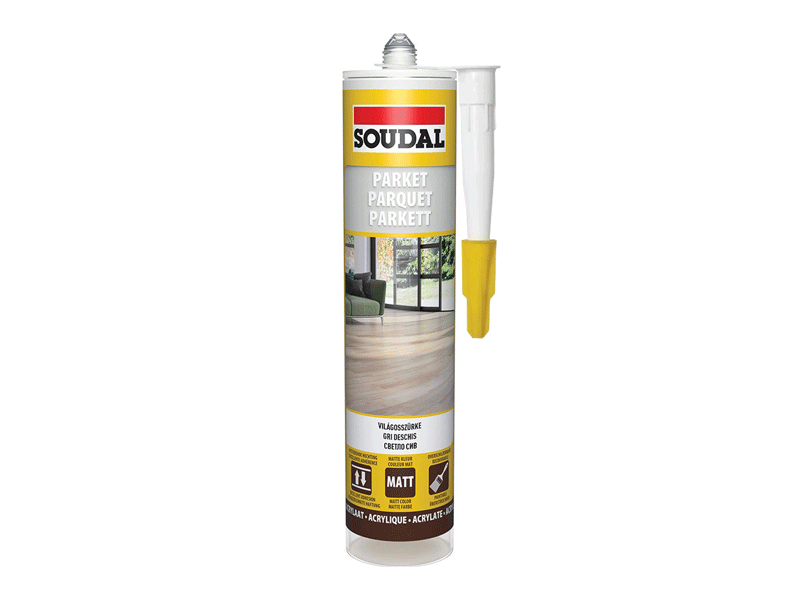 Силикон Судал за паркет 280мл SOUDAL светло сив