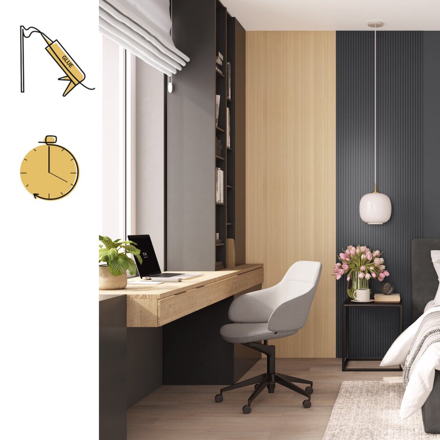 MPC стенен панел XL DEEP GREY 60 x 265 cm