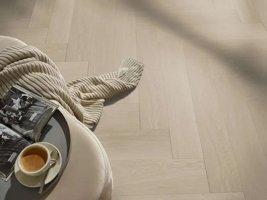 SPC настилка COREPEL Herringbone S41502MT Beige Oak 730x146x6mm 33AC5, вградена подложка