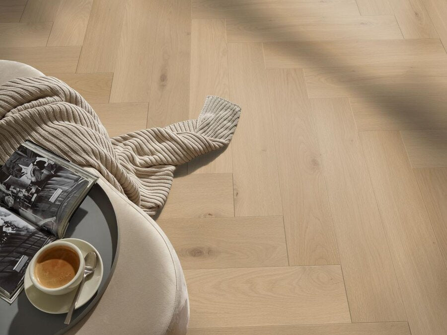 SPC настилка COREPEL Herringbone S41542MT Pure Oak 730x146x6mm 33AC5, вградена подложка