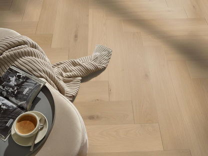 SPC настилка COREPEL Herringbone S41542MT Pure Oak 730x146x6mm 33AC5, вградена подложка
