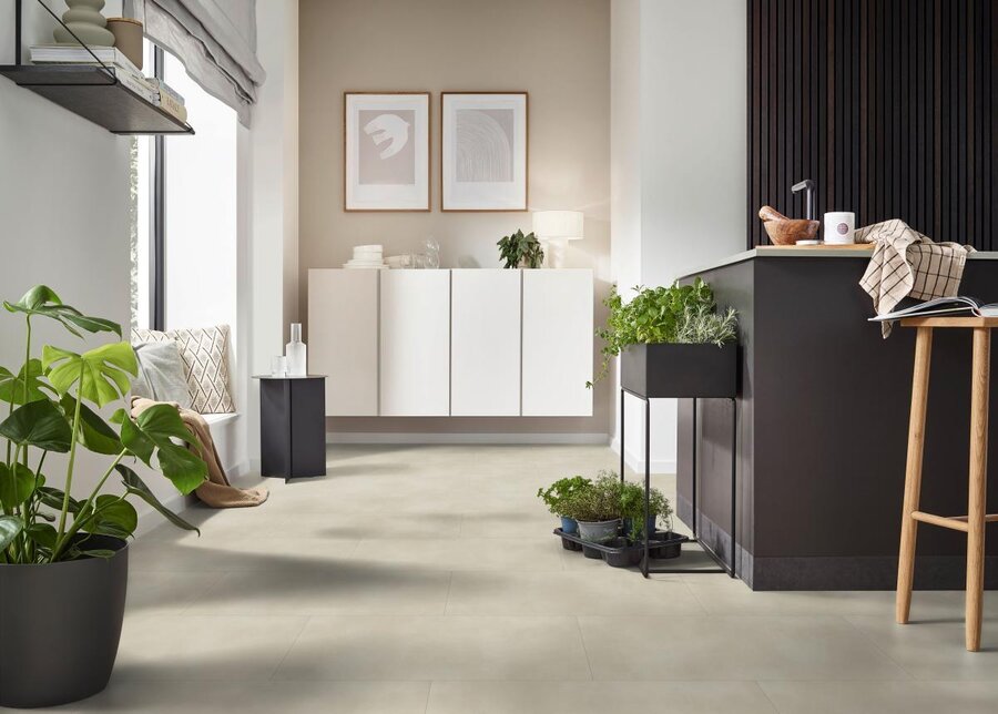 SPC настилка COREPEL Stone S51582MT Creme Tile 914x457x6mm 33АС5, вградена подложка