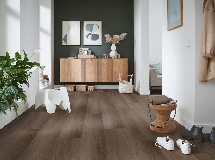 SPC настилка COREPEL Wood S41392MT Brown Oak 1522x225x6mm 33/AC5, вградена подложка