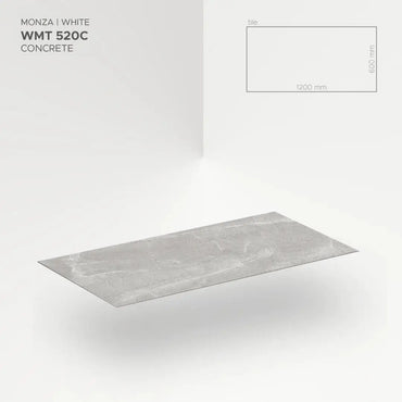 Плочки Modee - MONZA WHITE concrete 120x60cm