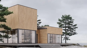 Фасадна облицовка Kerrafront, Wood Effect, Malt Oak, четворен панел