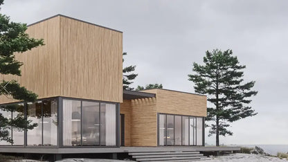 Фасадна облицовка Kerrafront, Wood Effect, Malt Oak, четворен панел