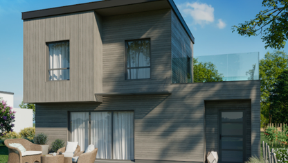 Фасадна облицовка Kerrafront, Wood Effect, Concrete Oak, четворен панел