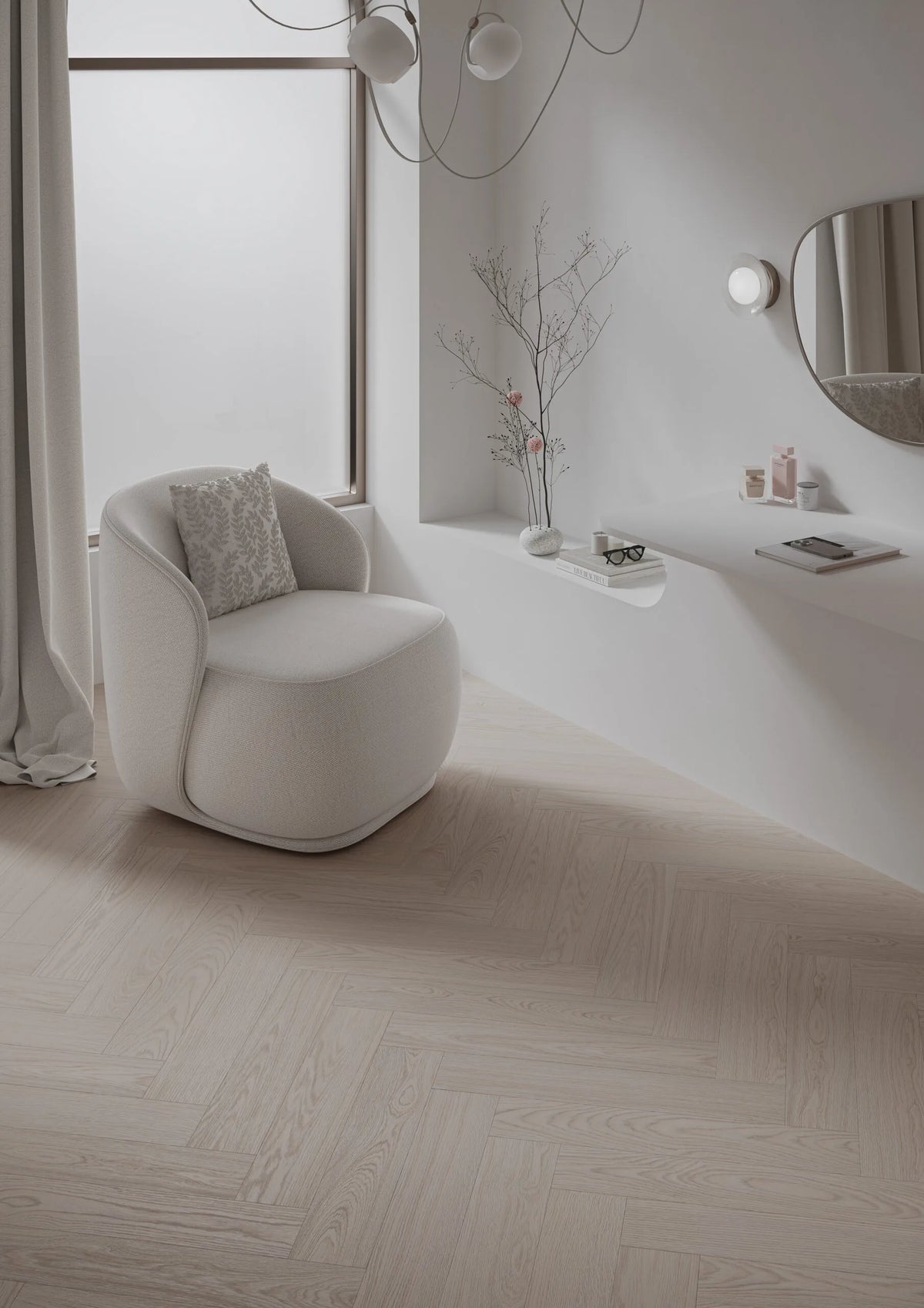 Винилова настилка SPC Дъб Silk Рибена Кост DP5000030