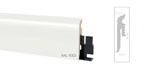 Перваз Arbiton VIGO 60×15мм, 2.20м -01 White RAL9003